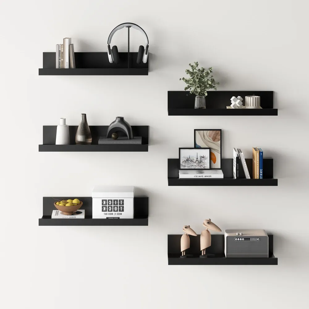 FurnitureR Estantes flotantes de pared, estantes de 15.75 pulgadas de ancho para decoración y almacenamiento, estantes de...