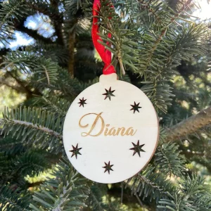 Bola de Navidad Destellos de Madera – Modelo “Shinny” Fustik shop