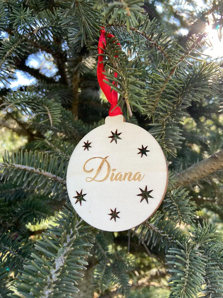 Bola de Navidad Destellos de Madera – Modelo “Shinny” Fustik shop