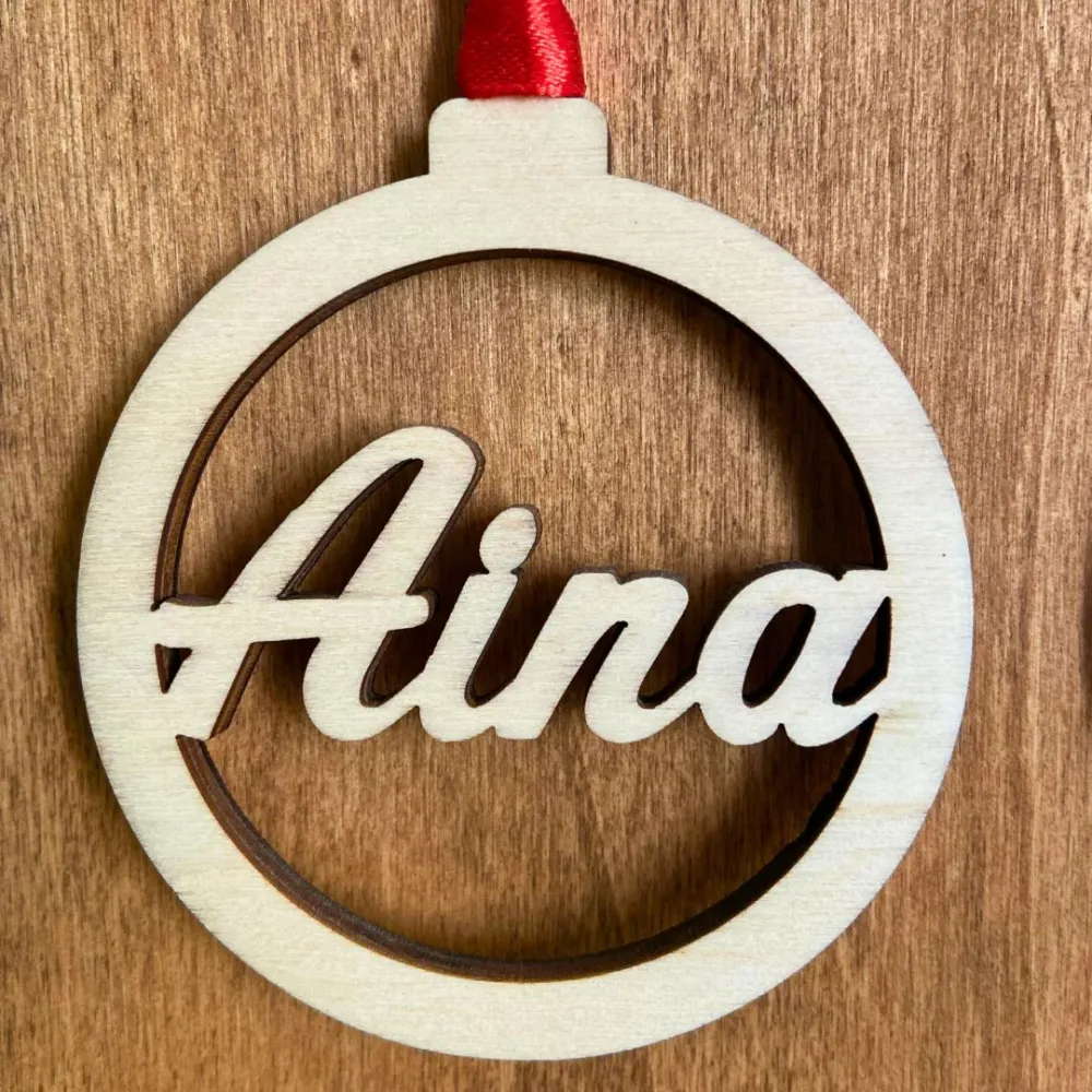 Bola de Navidad de Madera – Diseño Minimalista Fustik shop