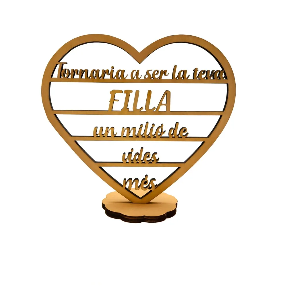 Figura Decorativa de Madera: Volverí Ser tu Hija Fustik shop