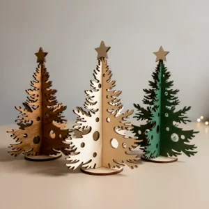 Árbol Decorativo de Madera “Bosque Nórdico” Verde Fustik shop