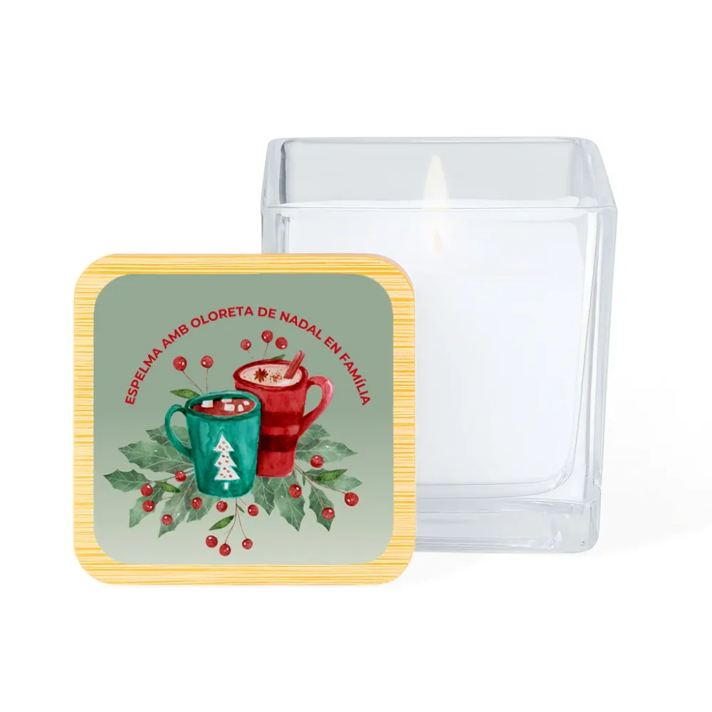 Vela de vidrio · Navidad en familia Fustik shop