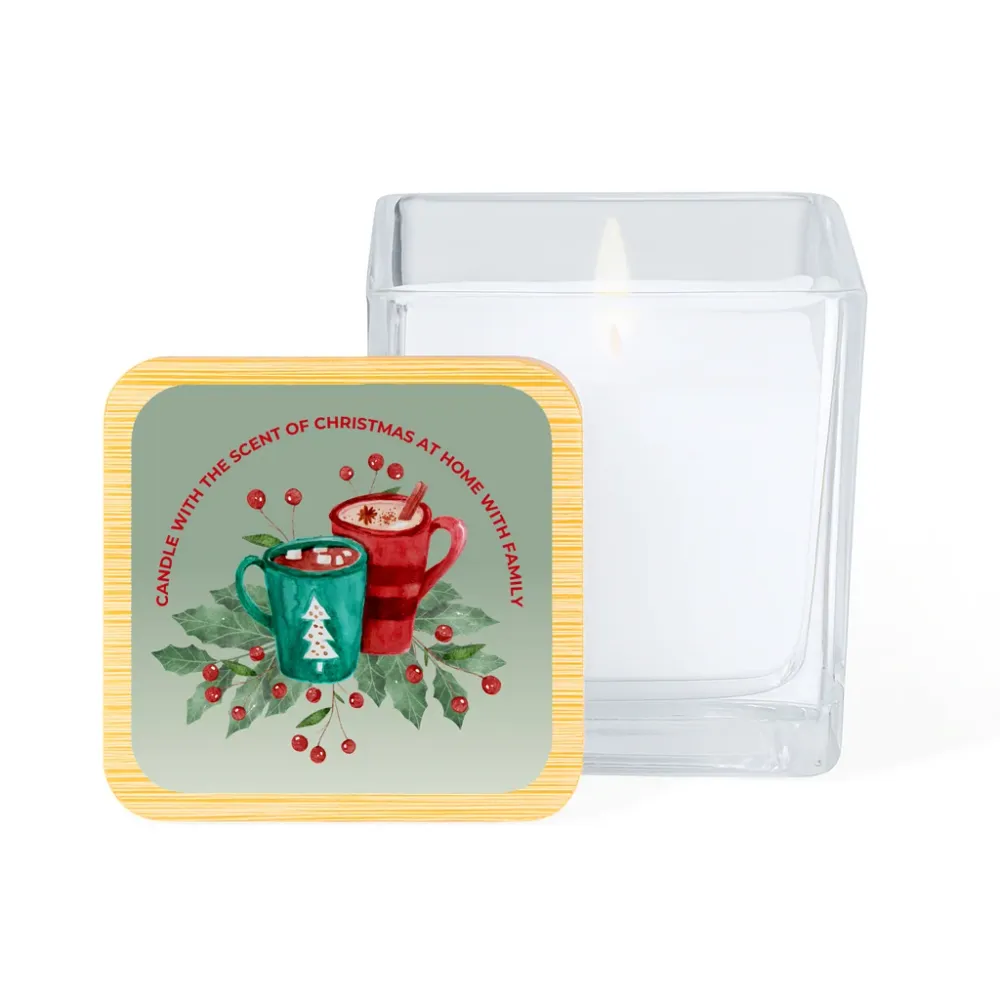 Vela de vidrio · Navidad en familia Fustik shop