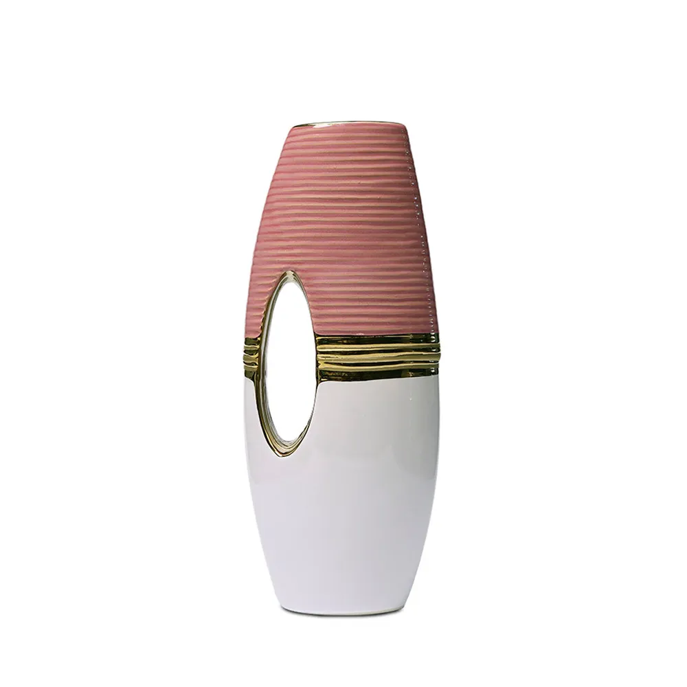 Jarrón Decorativa Grande Jazmin - Rosa y Blanco GAFF