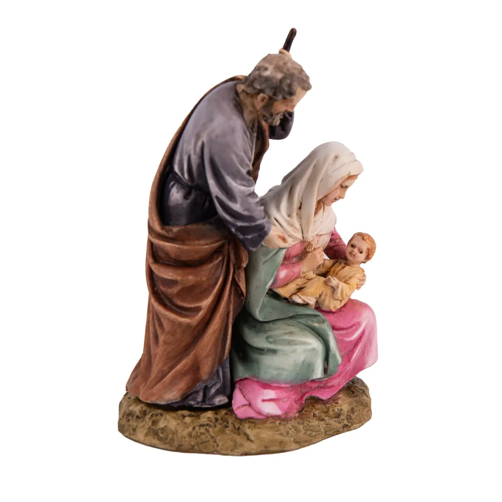 Colorida estatua de mármol de la Natividad Galleria Mariana