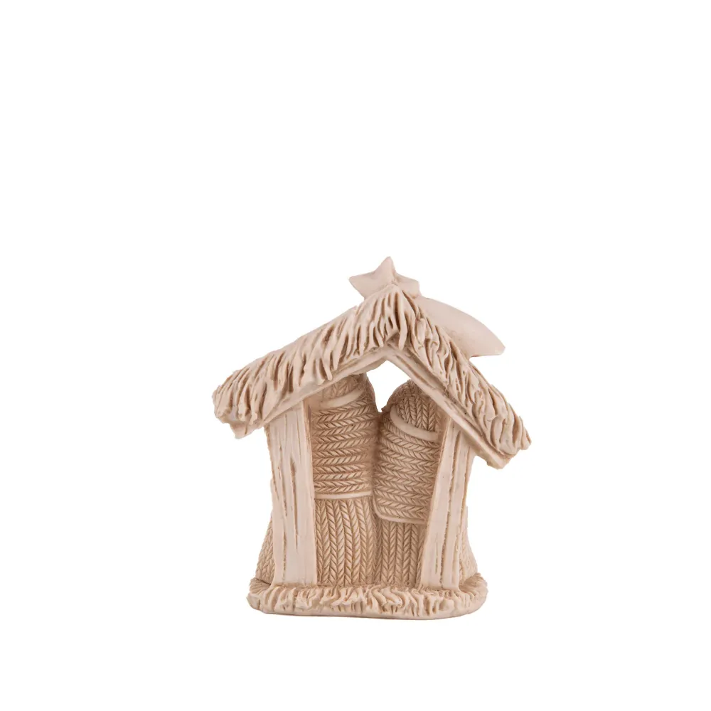 Escultura de mármol con Sagrada Familia y Estrella Cometa. Beige Galleria Mariana