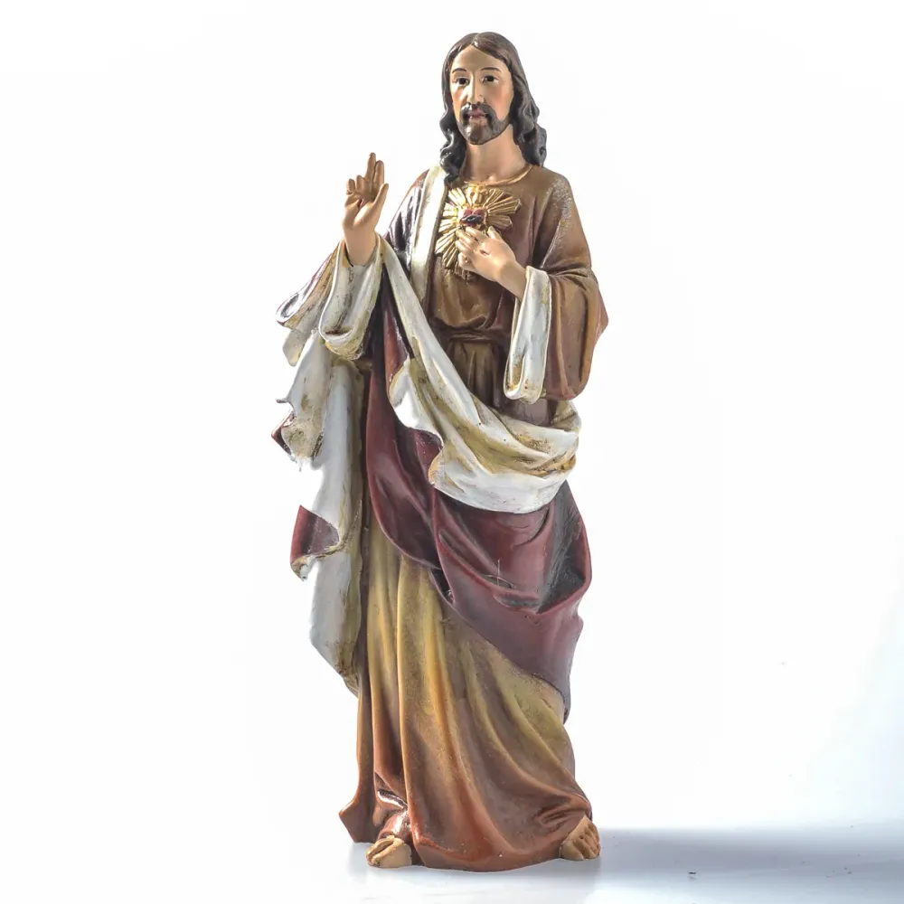 Estatua de madera del Sagrado Corazón de Jesús Galleria Mariana