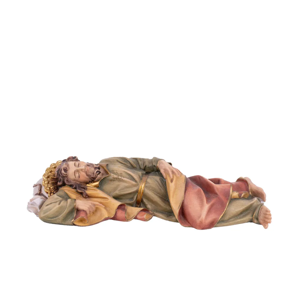 Estatua de madera de olivo de San José dormido Galleria Mariana