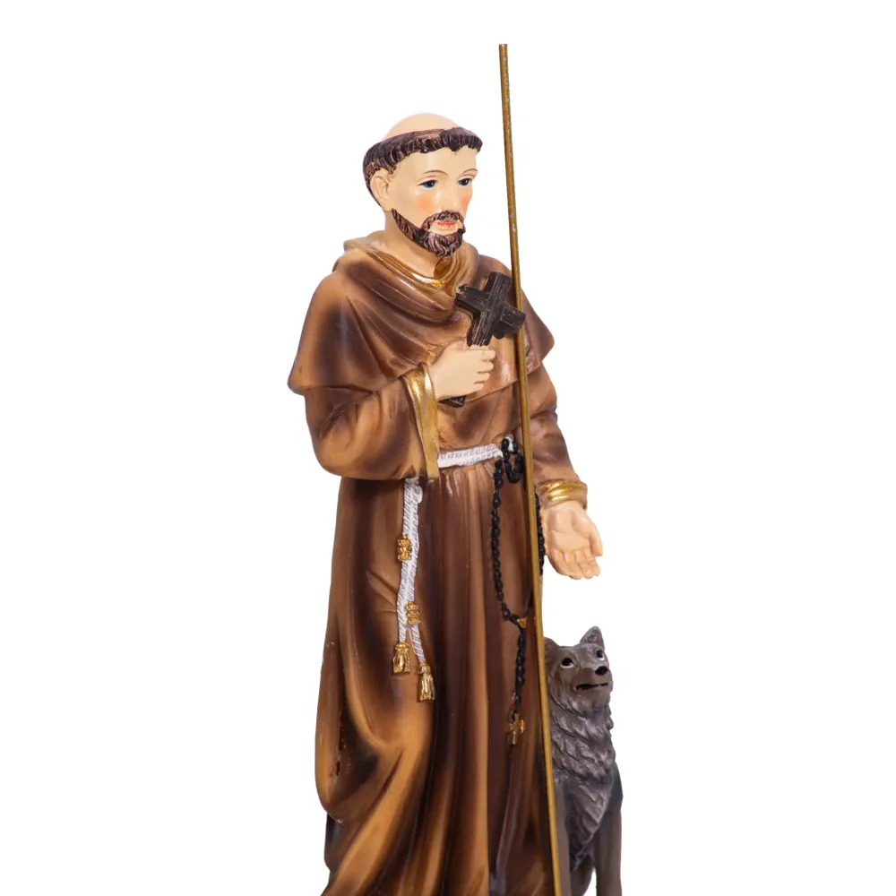 Estatua de resina de San Francisco de Asís Galleria Mariana