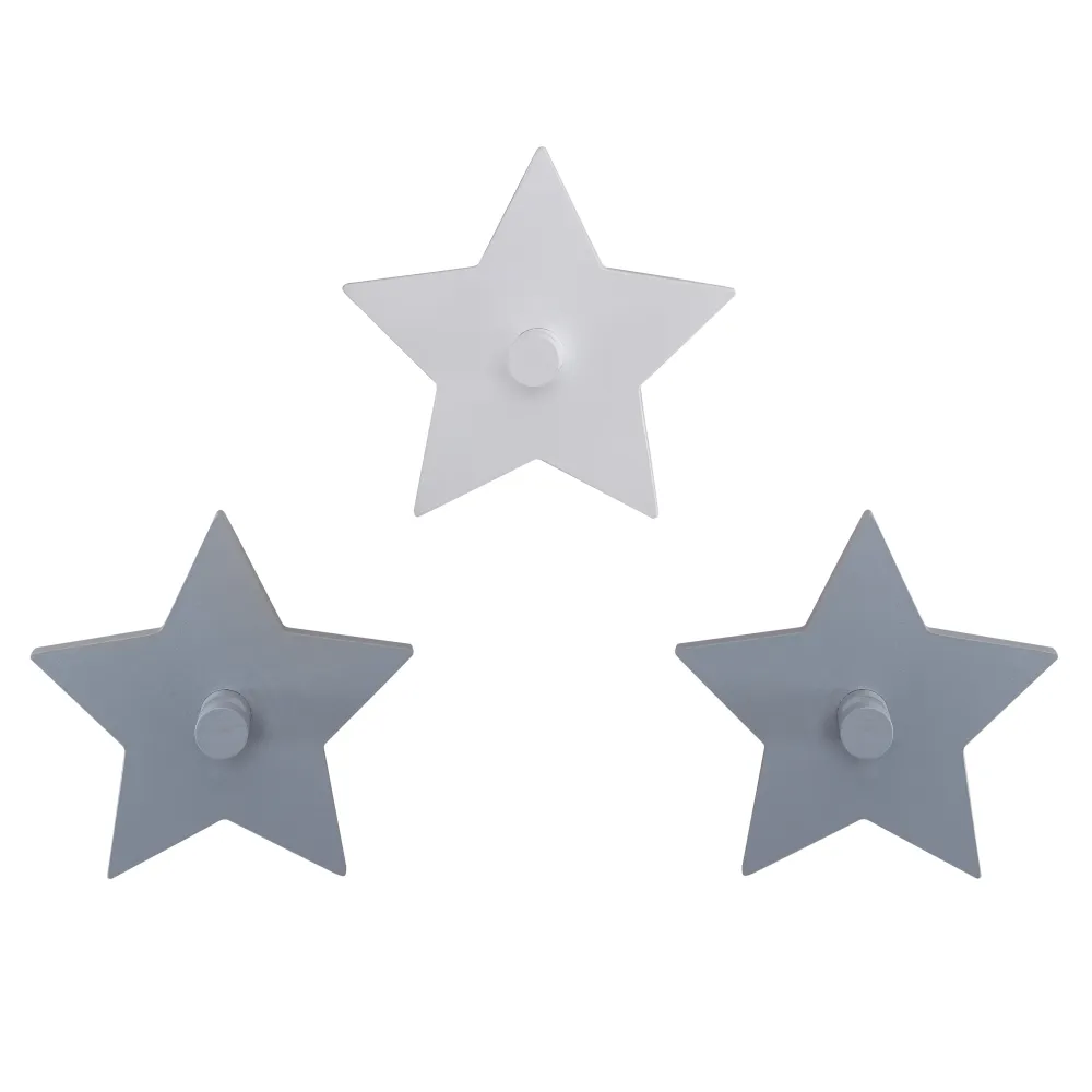 Gancho de pared 'Little Stars' con motivo de estrellas, perchero y decoración para habitación infantil y de niños