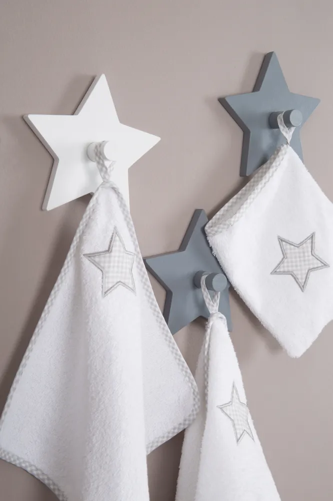 Gancho de pared 'Little Stars' con motivo de estrellas, perchero y decoración para habitación infantil y de niños