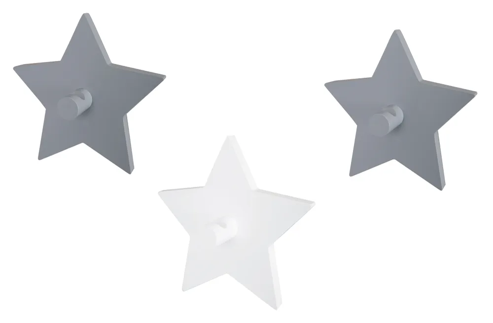 Gancho de pared 'Little Stars' con motivo de estrellas, perchero y decoración para habitación infantil y de niños