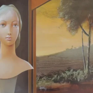 Glauco Capozzoli - Muñeca en el paisaje Gaudifond Arte