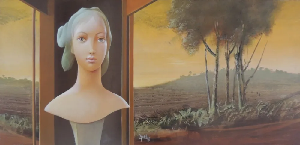 Glauco Capozzoli - Muñeca en el paisaje Gaudifond Arte