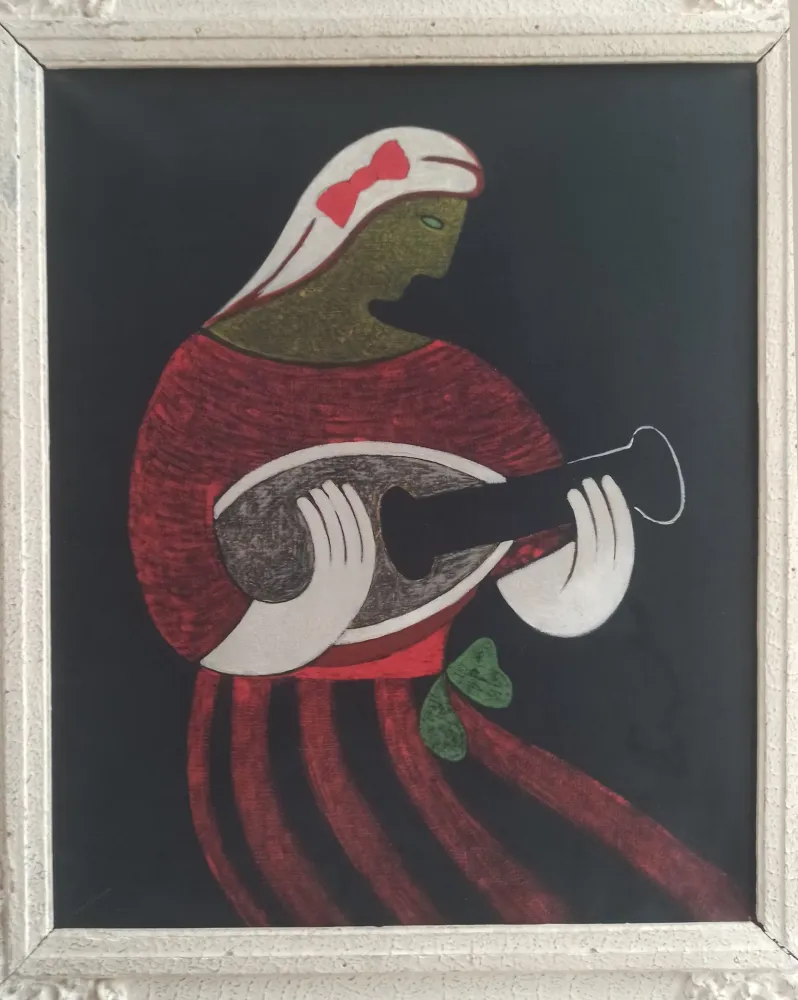Juan Navarro Ramón - Figura con mandolina Gaudifond Arte