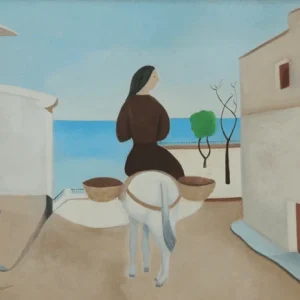 Juan Navarro Ramón - Mujer con Burro Gaudifond Arte
