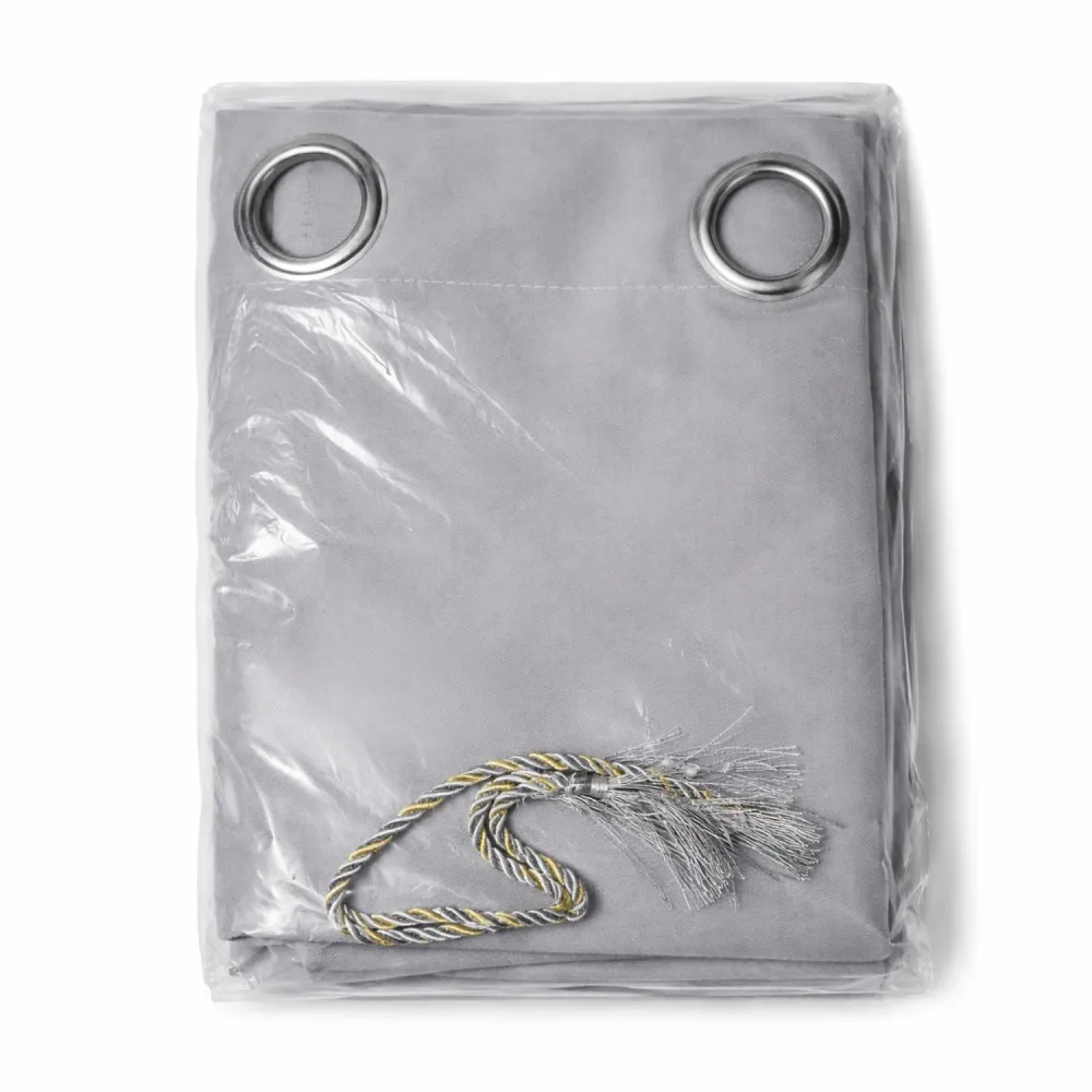 Cortina 140x220cm Paño con Amarra Decorativa Ventana Gris Genérico