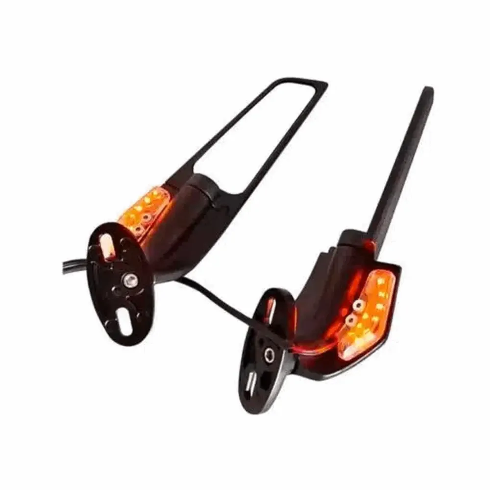 ESPEJOS RIZOMA ALERON ABATIBLES PARA MOTOS CARENADAS CON DIRECCIONAL (VENTA POR PAR) generico