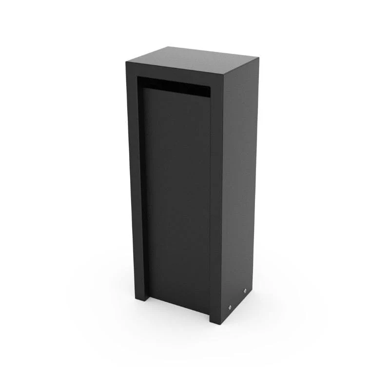 Buzón negro GB011 con extracción trasera (RAL 9005) Geroba