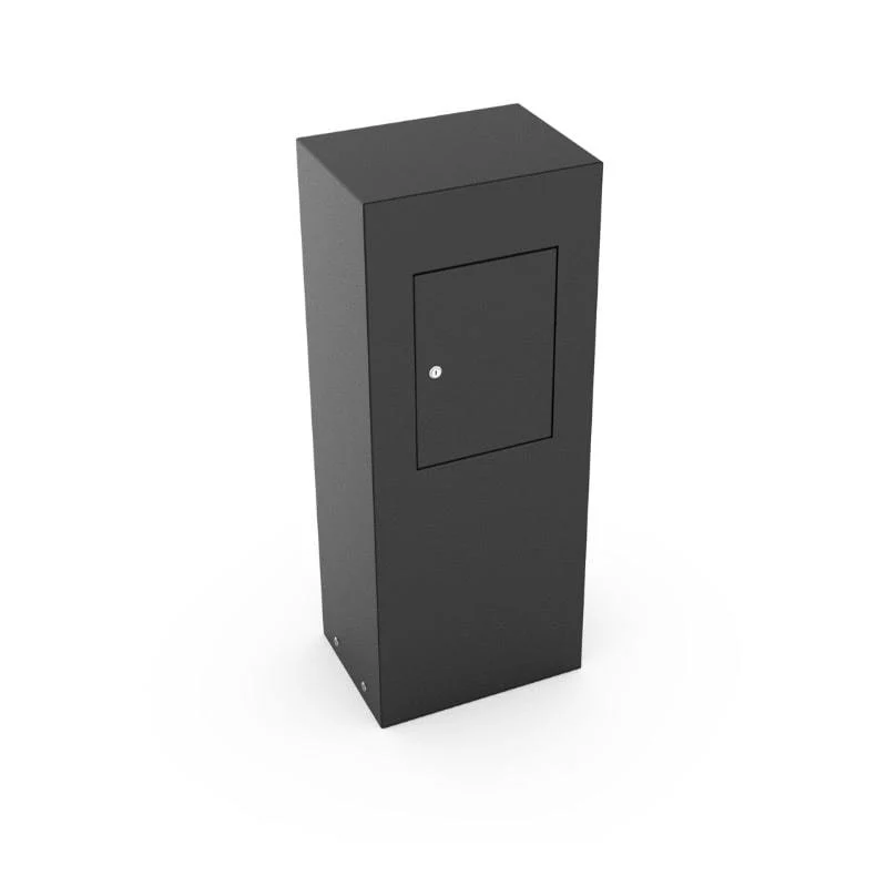Buzón negro GB011 con extracción trasera (RAL 9005) Geroba