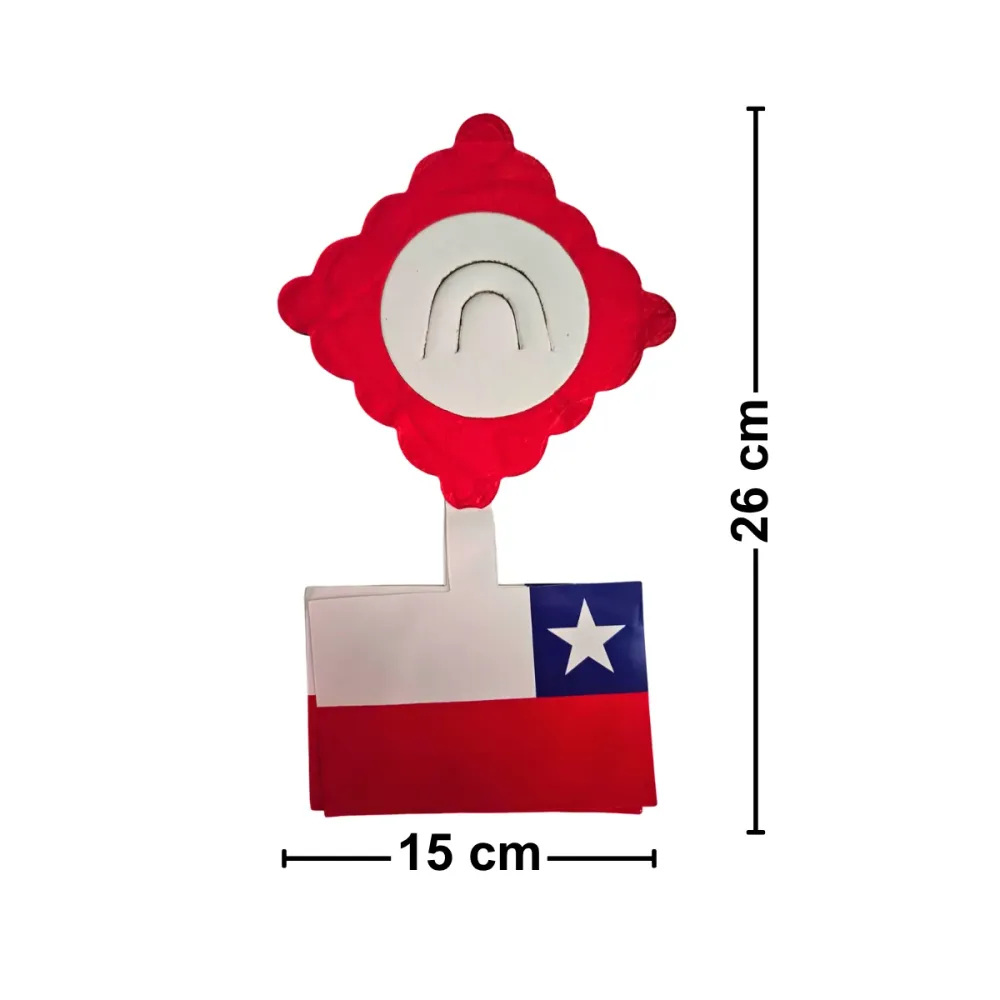 Guirnalda Cuadrada Bandera Tricolor 2mts Fiestas Patrias Glam