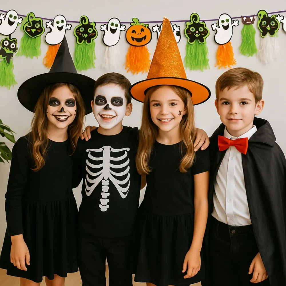 Guirnalda Halloween Con Porras Tricolor Glam