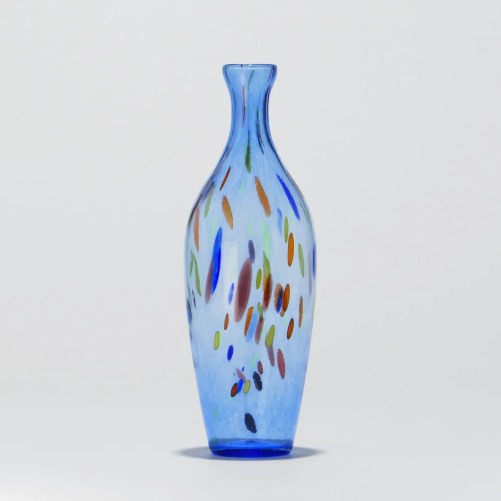 Jarrón Alto ÉDEN Azul GLASSCOR | Hand·Blown glass Store