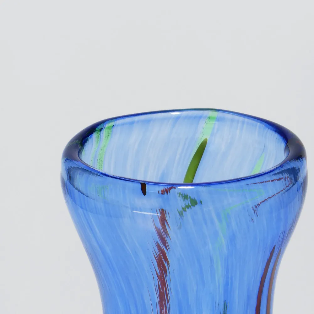 Jarrón Alto ÉDEN Azul GLASSCOR | Hand·Blown glass Store