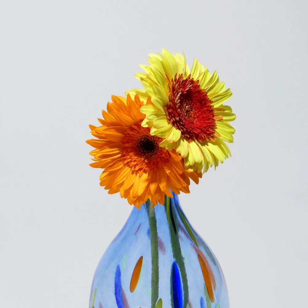Jarrón Alto ÉDEN Azul GLASSCOR | Hand·Blown glass Store