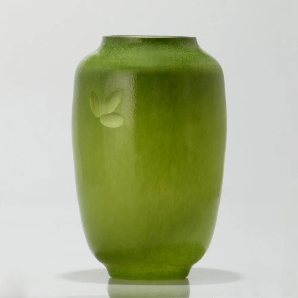 Jarrón grande LÓTUS Verde GLASSCOR | Hand·Blown glass Store