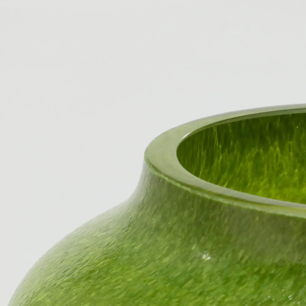 Jarrón grande LÓTUS Verde GLASSCOR | Hand·Blown glass Store