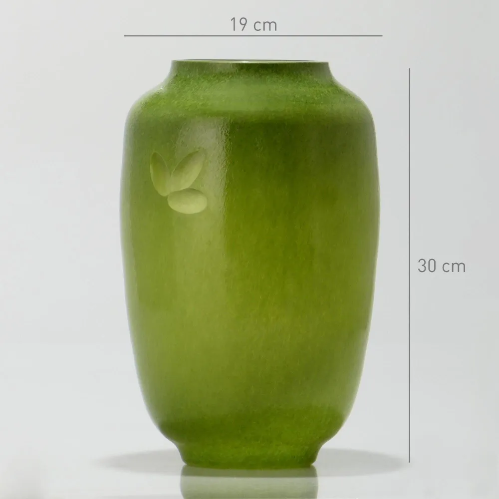 Jarrón grande LÓTUS Verde GLASSCOR | Hand·Blown glass Store