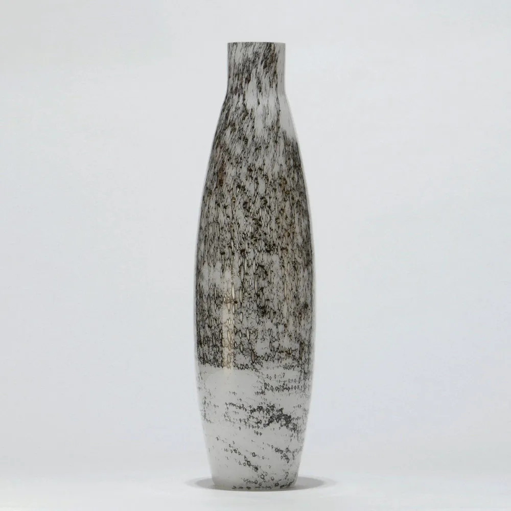 Jarrón Obus Grande WHITE VULKANIC GLASSCOR | Hand·Blown glass Store