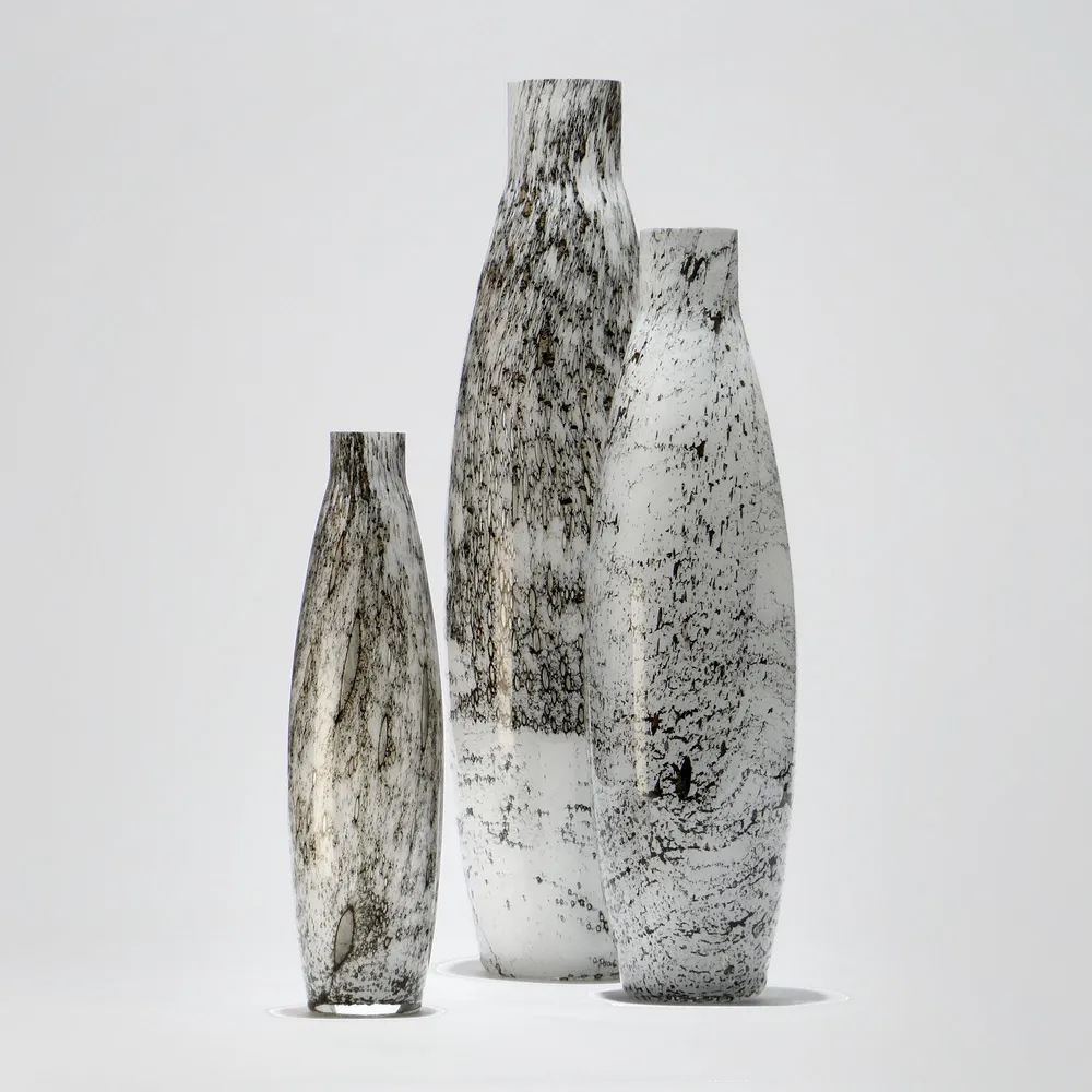 Jarrón Obus Grande WHITE VULKANIC GLASSCOR | Hand·Blown glass Store
