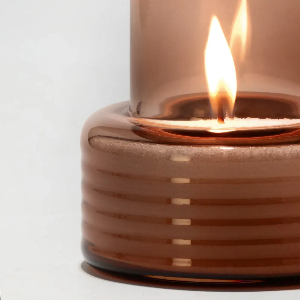 Portavelas de vidrio GLOW TOGETHER pequeño en Mocha Mousse GLASSCOR | Hand·Blown glass Store