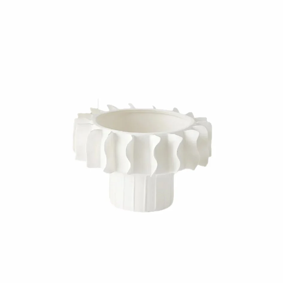 Frilled - Centro Blanco con Volantes Global View