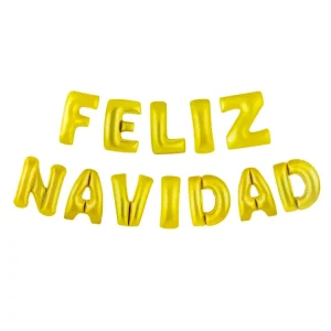 Globo Metalico 16' Feliz Navidad Dorado 1 Unidad