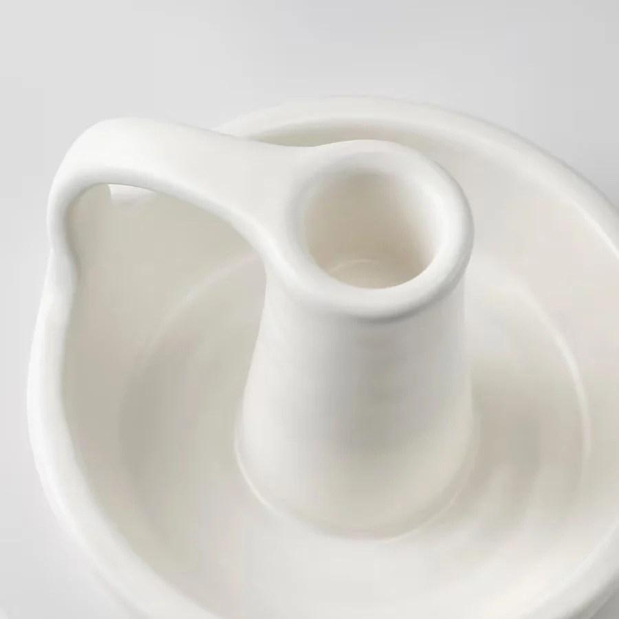 GODTAGBAR PORTAVELA CERAMICA BLANCA