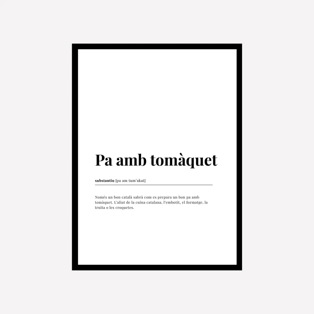 Definición Pa amb tomàquet Lámina Good Words