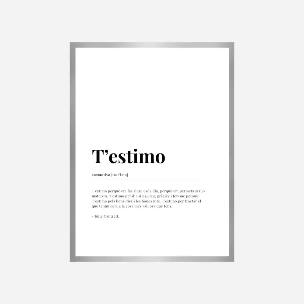 Definición T'estimo Lámina Good Words