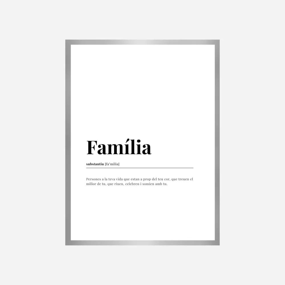 Familia Catalan Dictionary Art Print Good Words