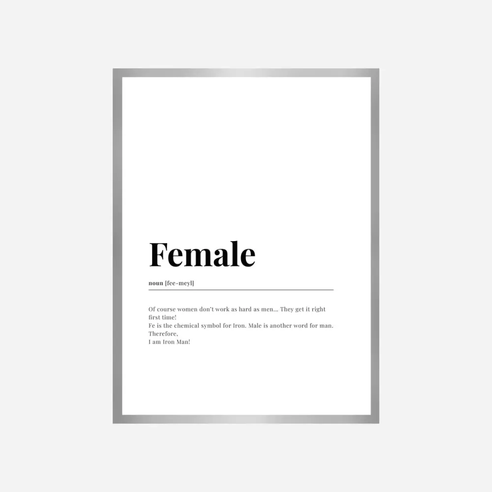 Female Dictionary Art Print Good Words