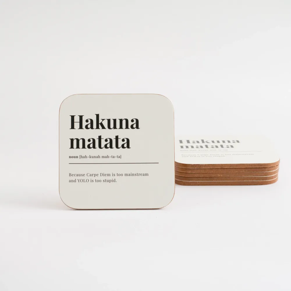 Hakuna Matata English Coaster Good Words