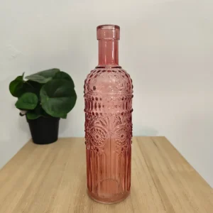 Botella Decorativa de Cristal Amarillo Gotas de Magia
