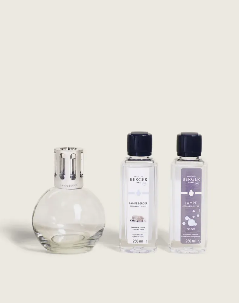 Cofre lámpara Berger ESSENTIELLLE RONDE Transparente Gotas de Magia