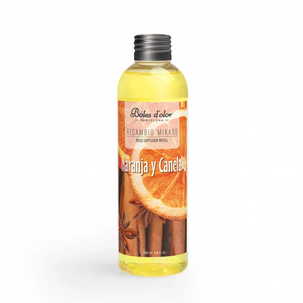 Recambio Mikado NARANJA Y CANELA ( 200ML) Gotas de Magia