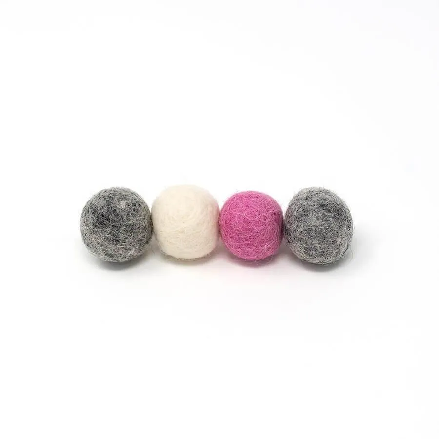 Guirnalda Bolitas Rosa y Gris