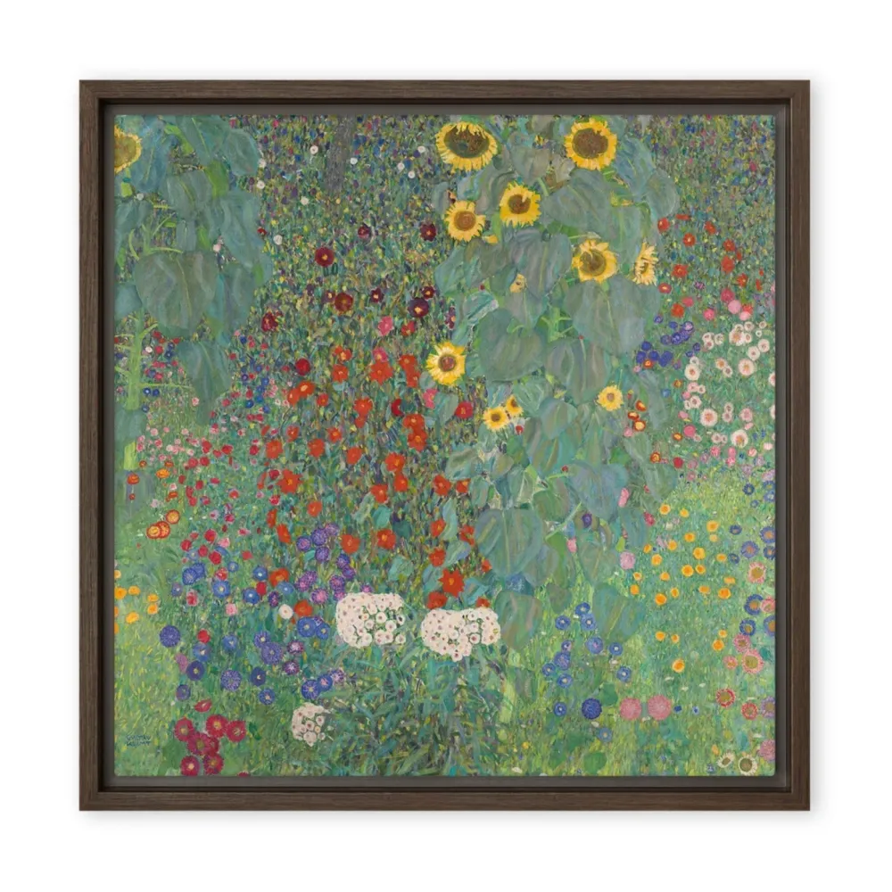 Lienzo - Gustav Klimt, Jardín con Girasoles