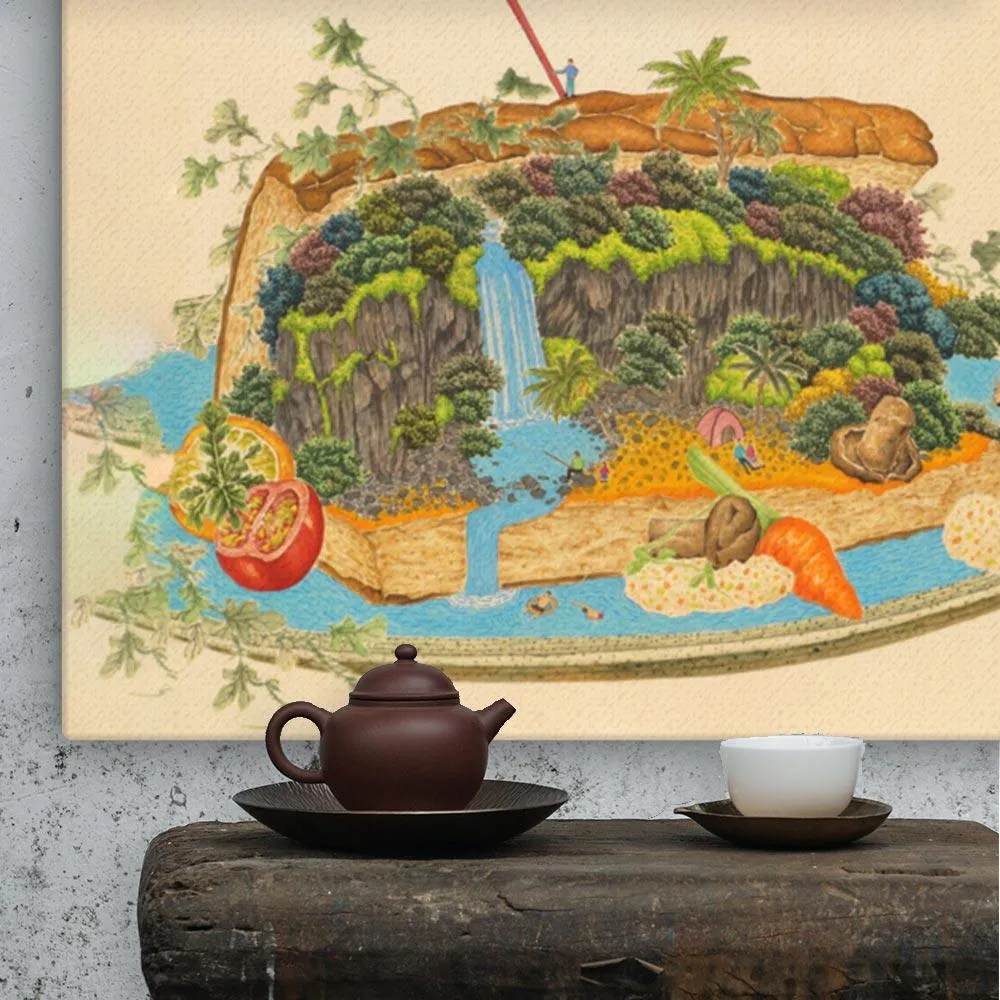 delicioso paisaje 7 - lienzo Haru. K